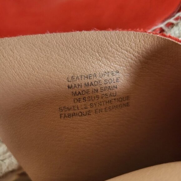 Maypol - Red  Leather Espadrilles  Shoes NWOT Women’s Sz 8 - Picture 8 of 14